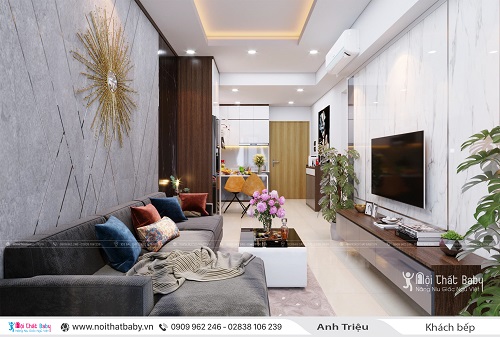 Thiết kế nội thất nguyên căn nhà anh Triệu tại Emerald Celadon City 72m2